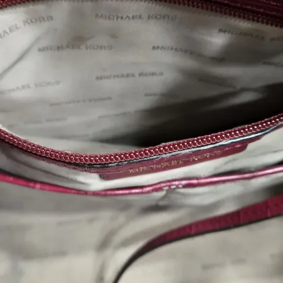 MICHAEL KORS MOTT MEDIUM SMOOTH LEATHER TOTE In Mulberry - Picture 13 of 13